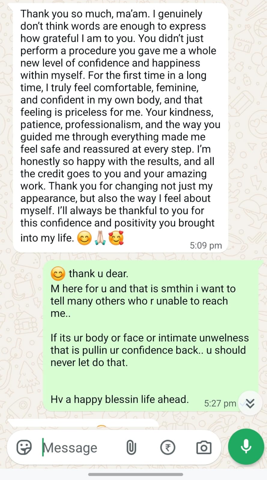 Patient message 2
